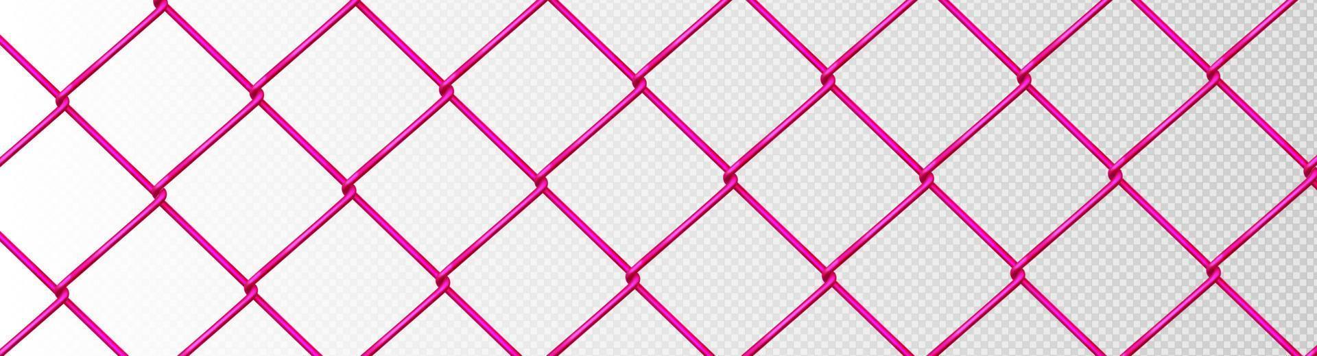 Pink wire net, metal steel mesh pattern, fence vector