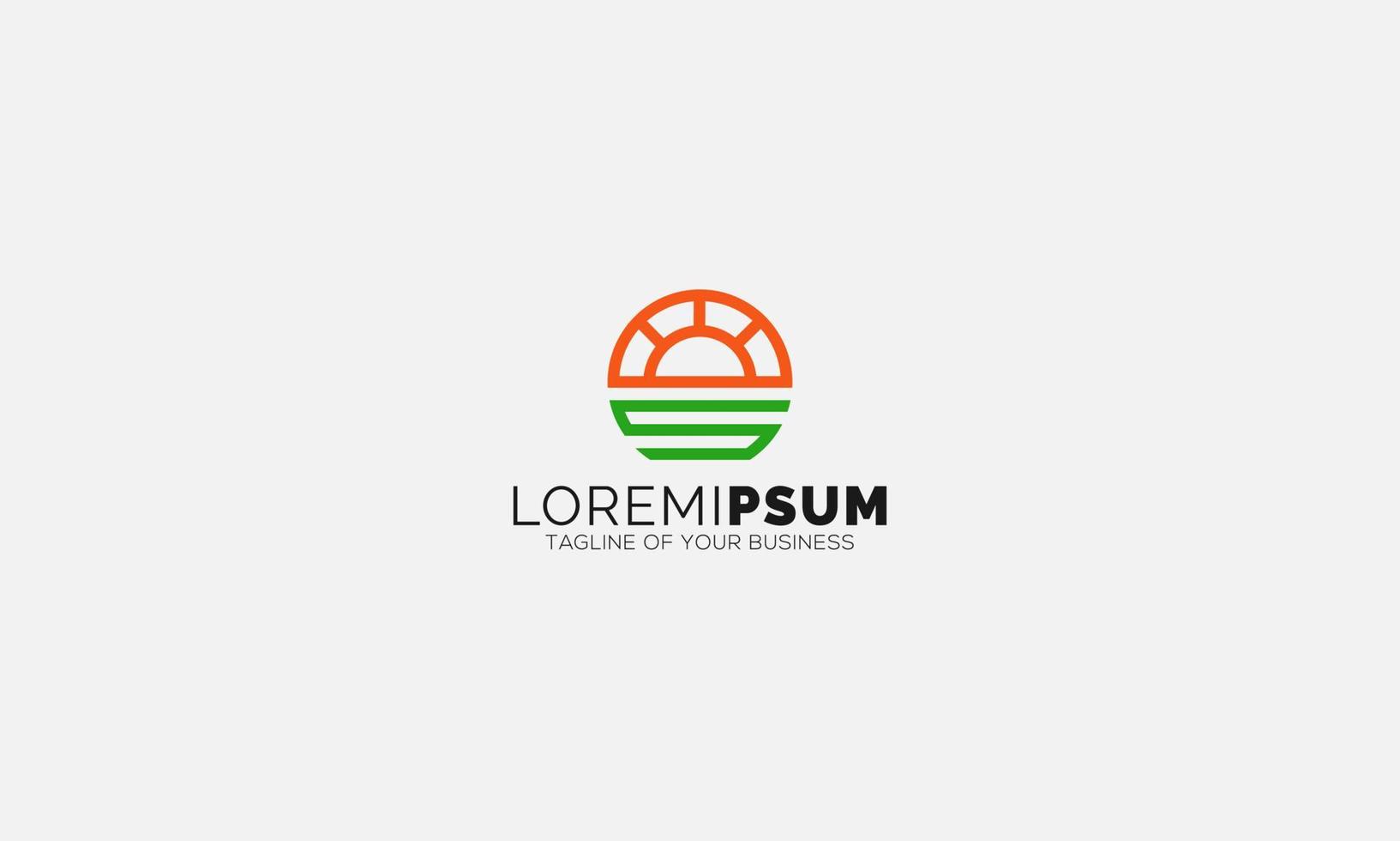 Modern Farm and Garden Logo Icon Vector Design Template Isolated