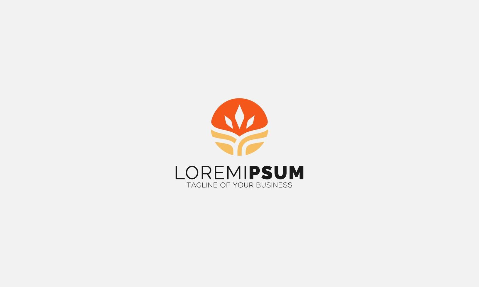 Modern Nature Farm Logo Design Template vector