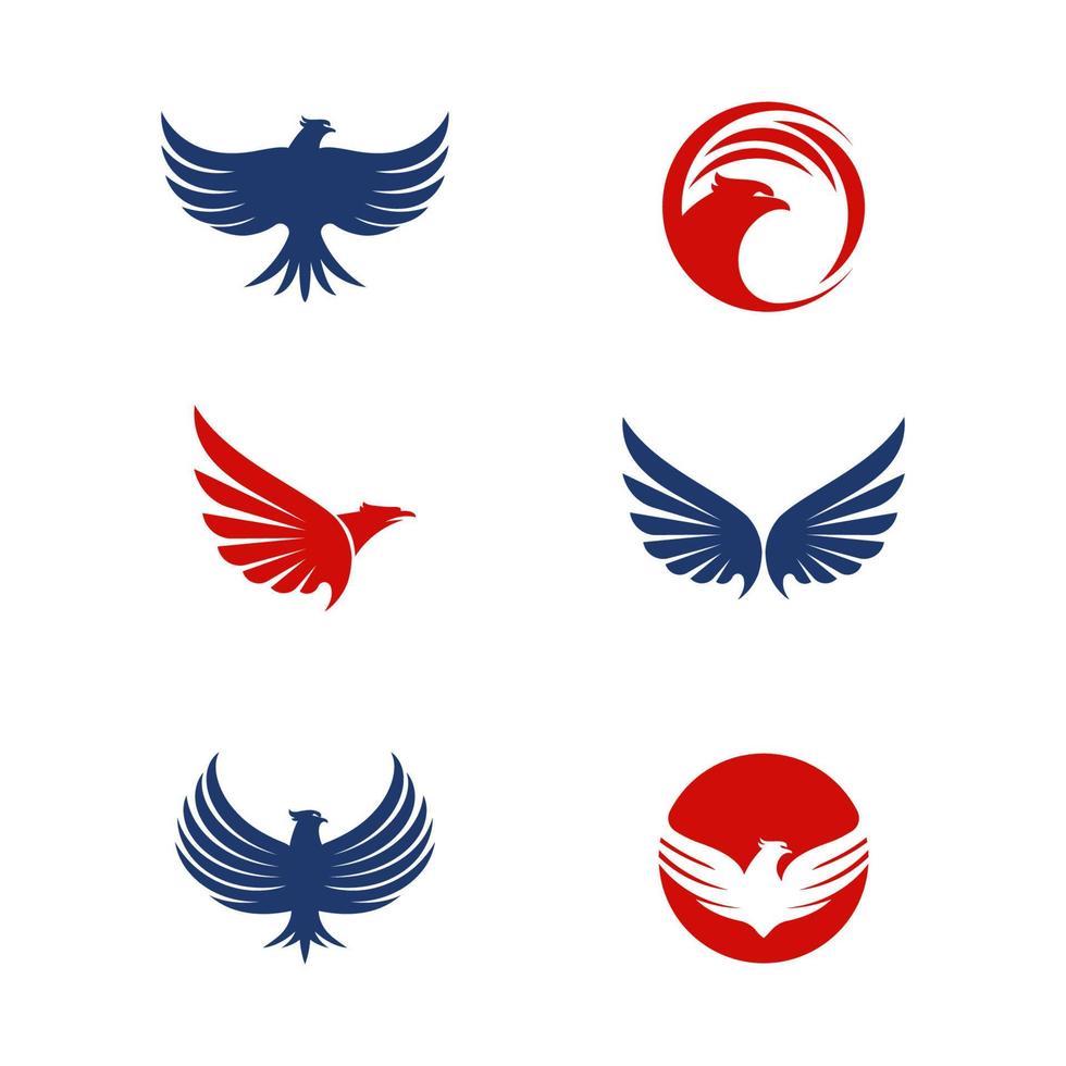 Falcon wing icon Template vector