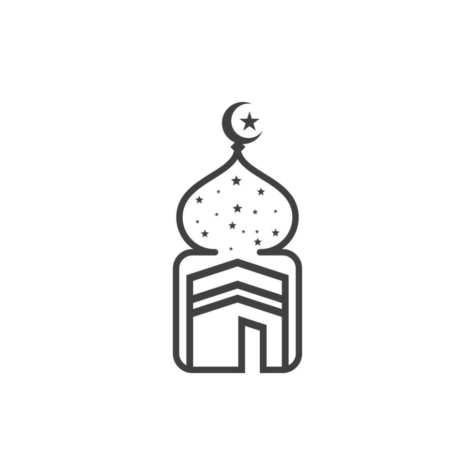 kaaba vector illustration icon