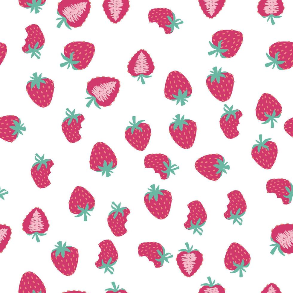 patrones de fresa, fresa roja, fondos de fresa, tarjeta de amor de fresa vector