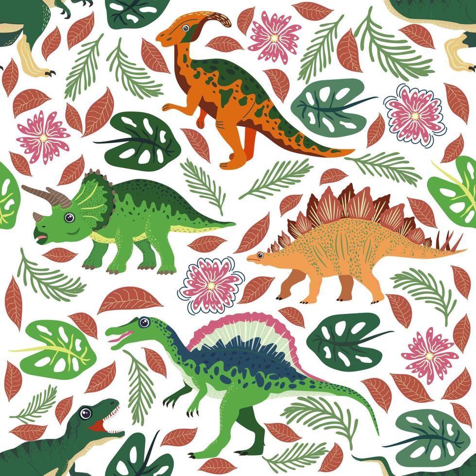 patrón de dinosaurio de fideos. estampado de dragón textil sin costuras,  fondo de tela infantil de moda, dinosaurios de dibujos animados. 12759166  Vector en Vecteezy