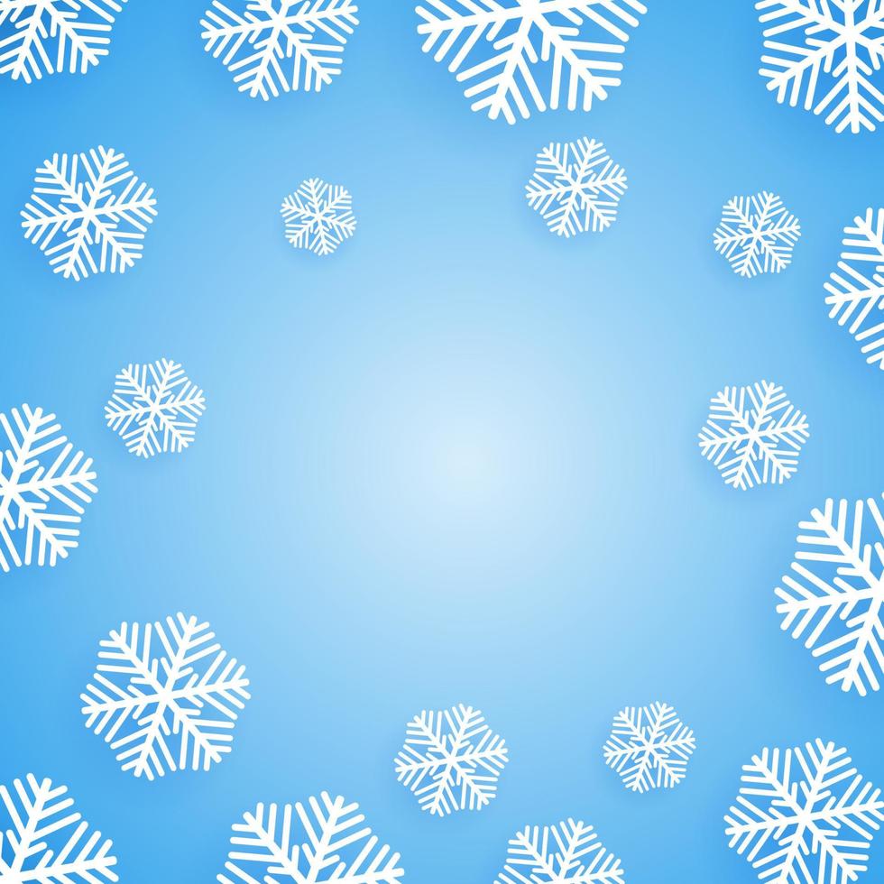 christmas snowflake border vector