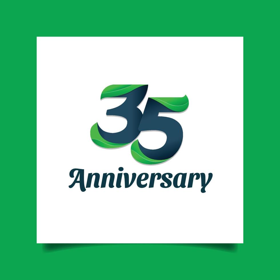 35 anniversary logo vector