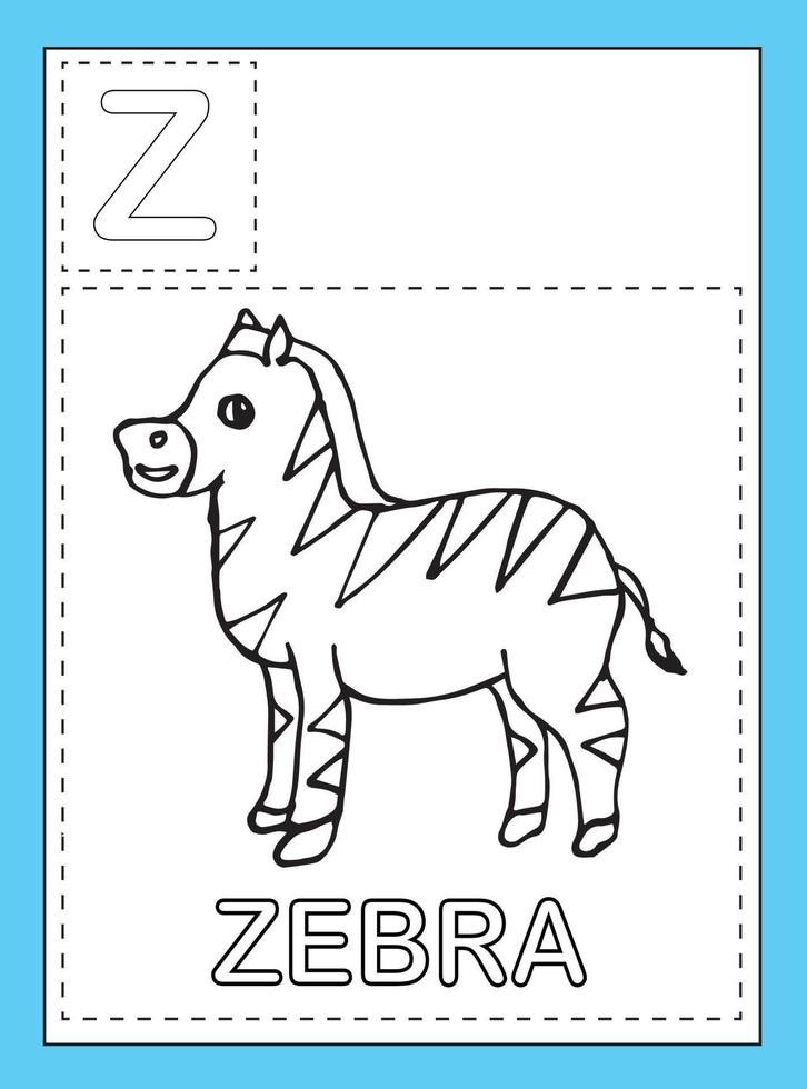 Alphabet Coloring Page for kids vector