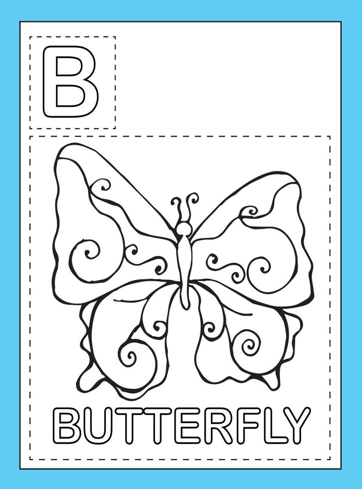 Alphabet Coloring Page for kids vector