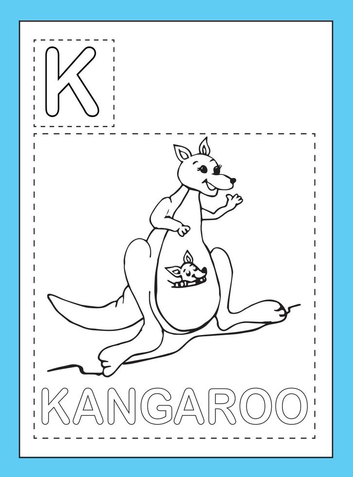 Alphabet Coloring Page for kids 12759699 Vector Art at Vecteezy
