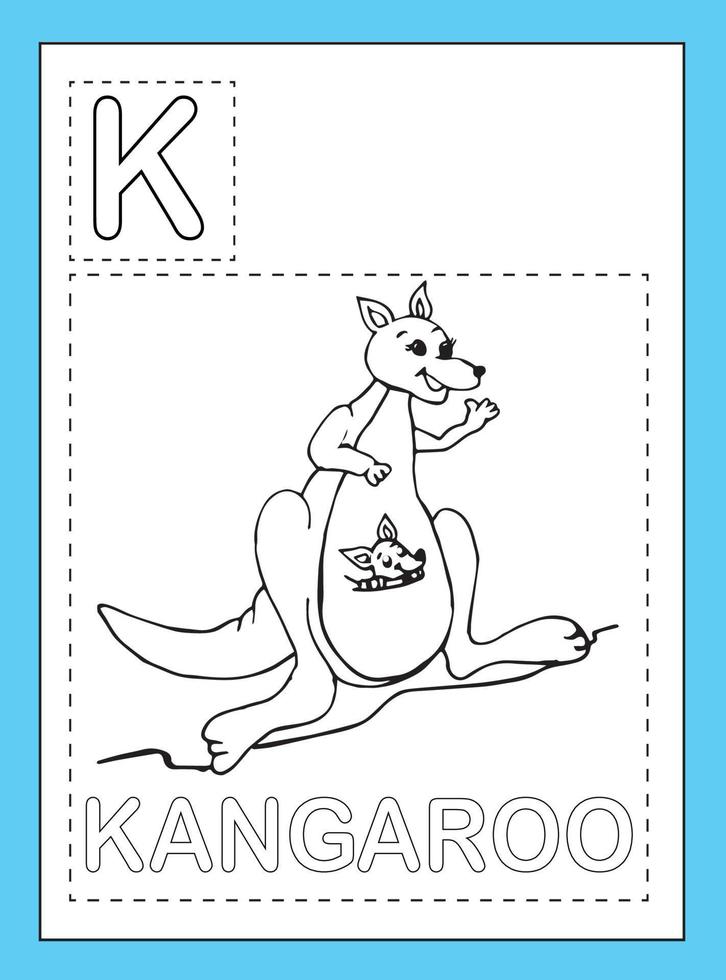 Alphabet Coloring Page for kids vector