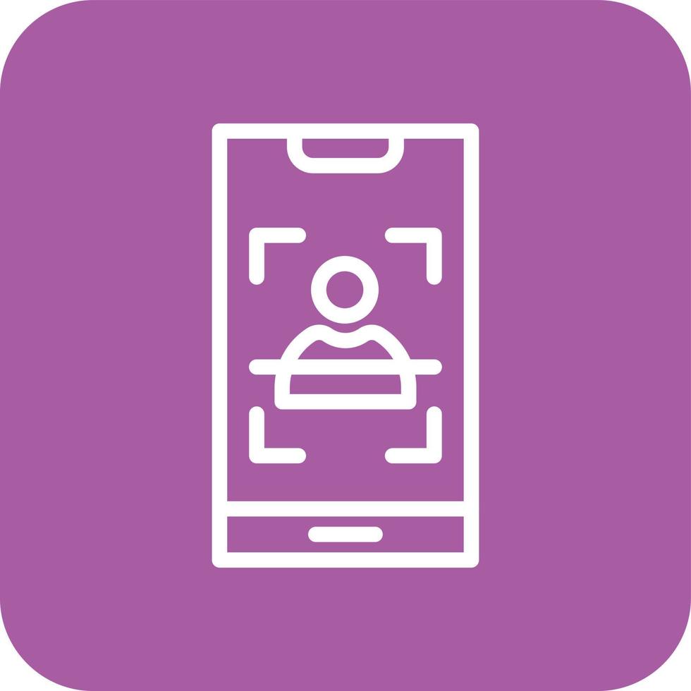 Face Scan Vector Icon Design Illustration