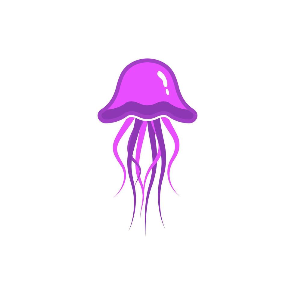 ilustración de diseño de icono de vector de medusas