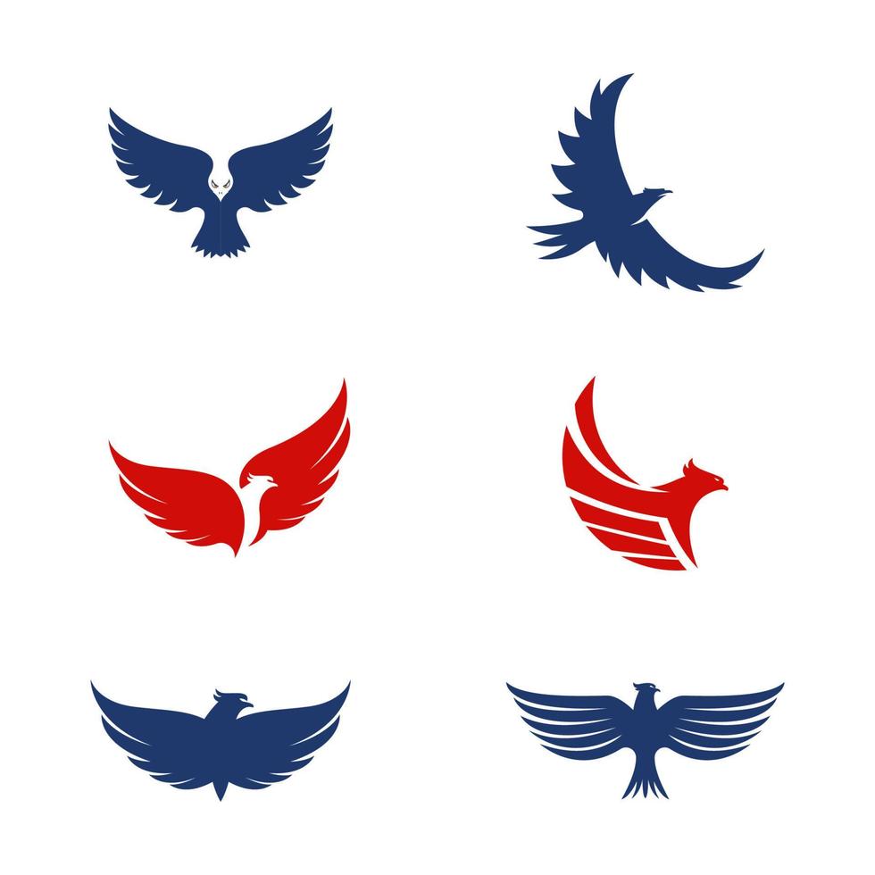 Falcon wing icon Template vector