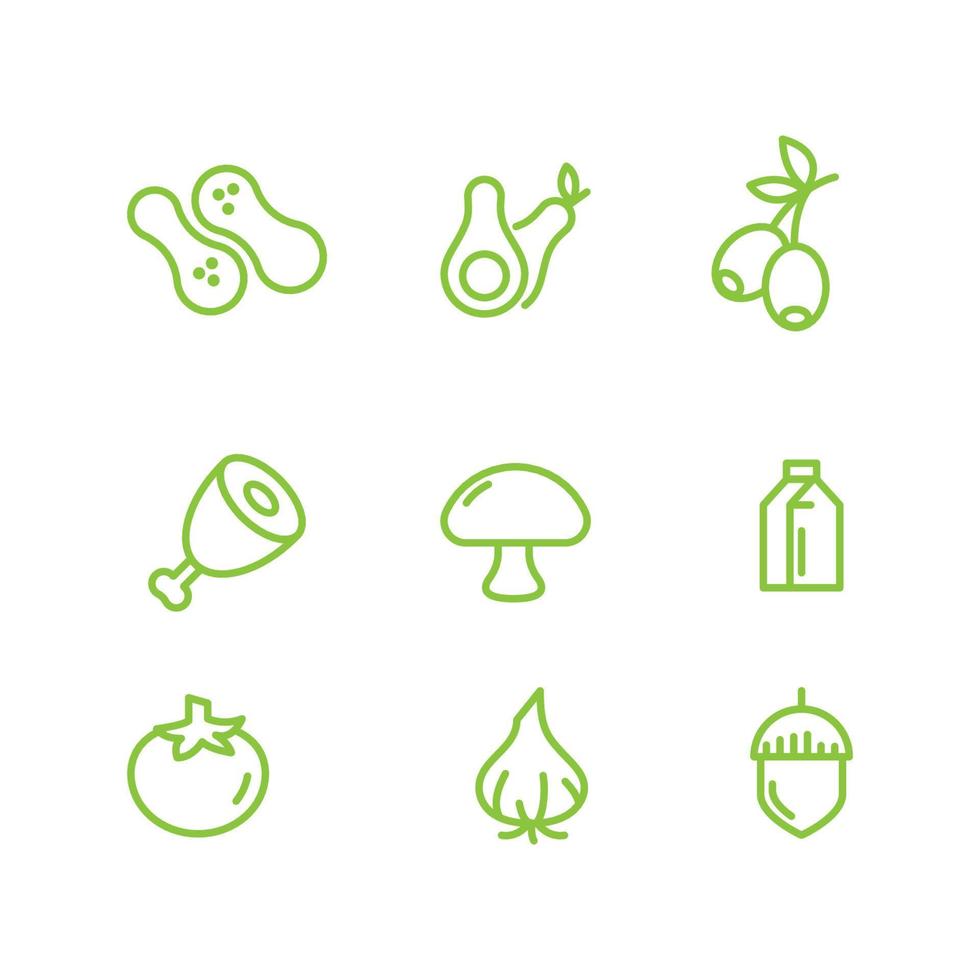 Vegan element Vector icon design illustration