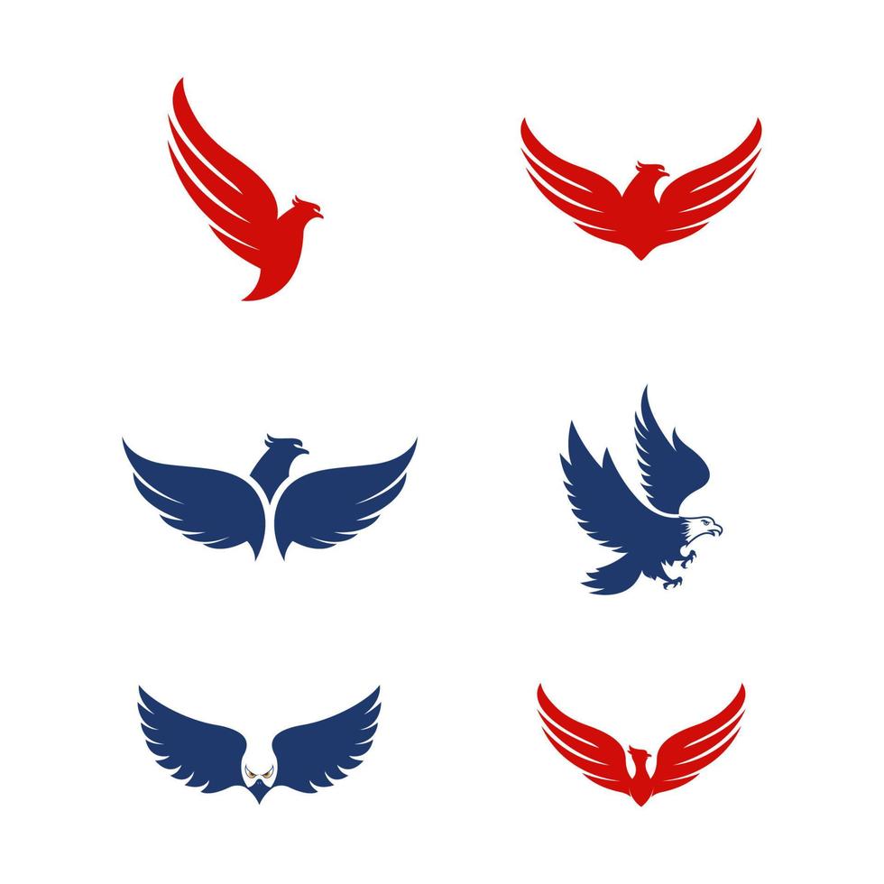 Falcon wing icon Template vector