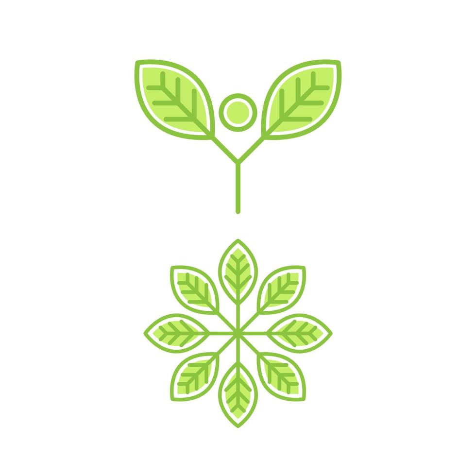 ilustración de diseño de icono de vector de elemento vegano