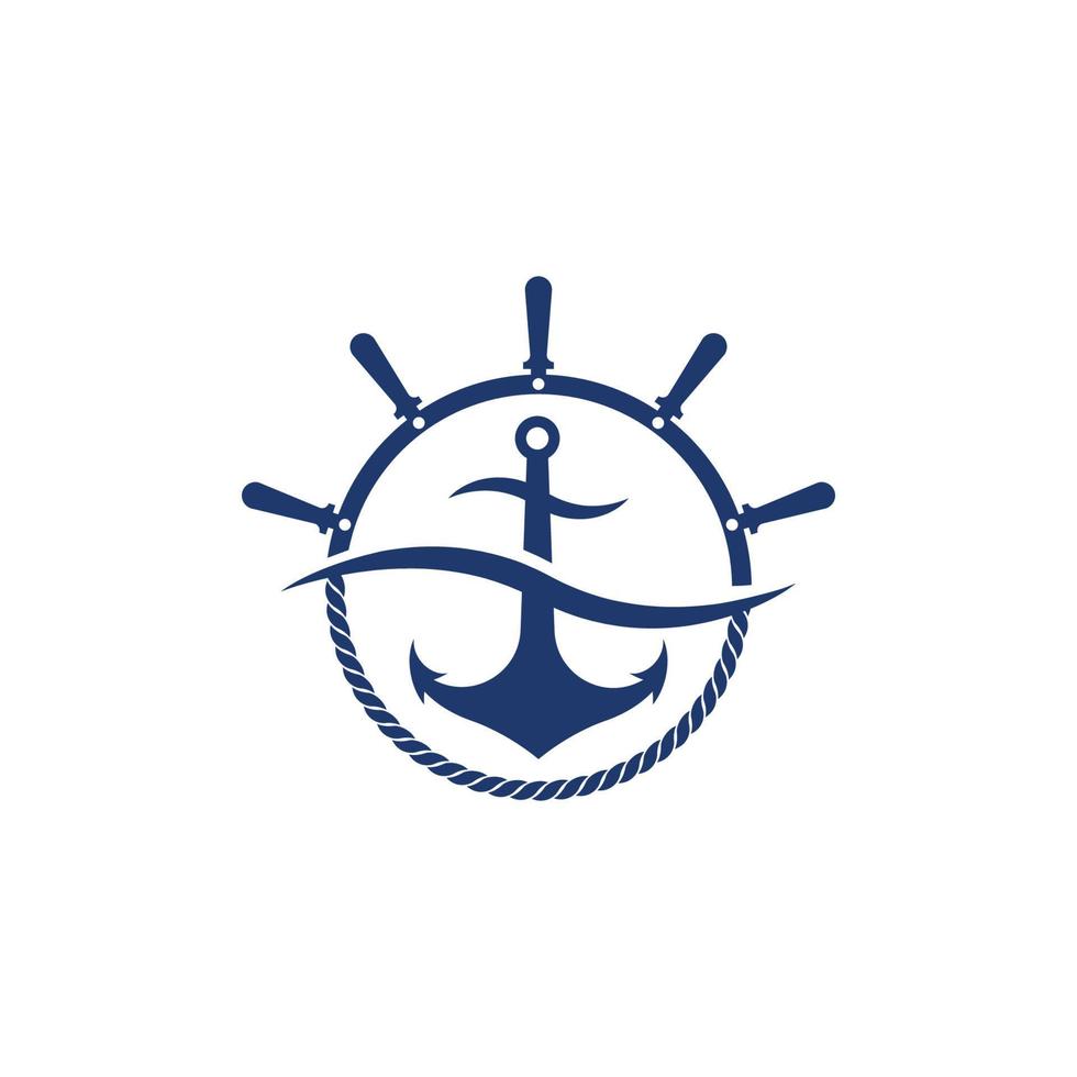 Anchor icon Logo Template vector