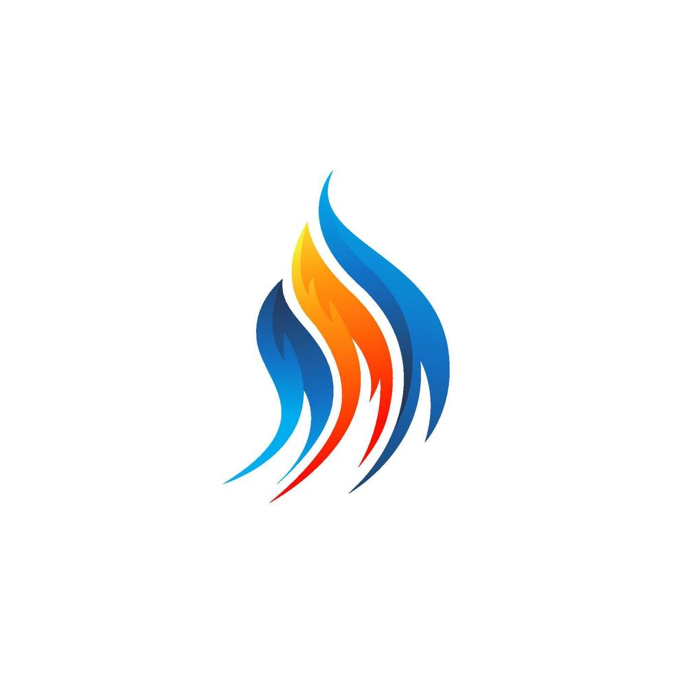 Hot flame fire vector icon illustration