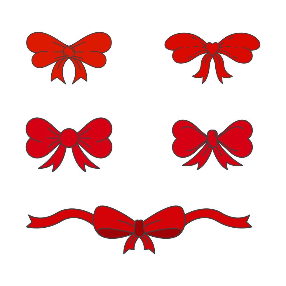 Red ribbon Vector illustration