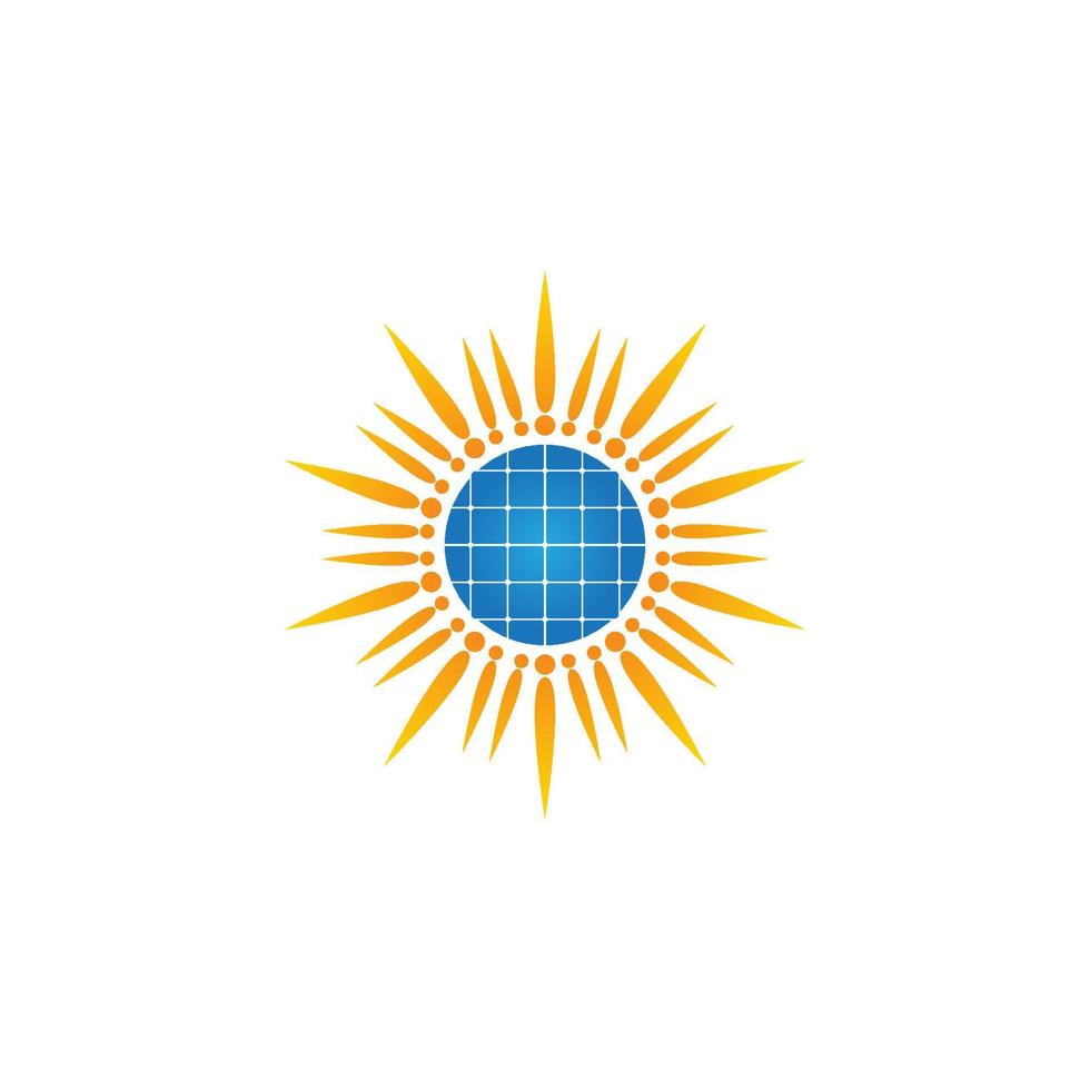 Ilustración de icono de vector de energía solar