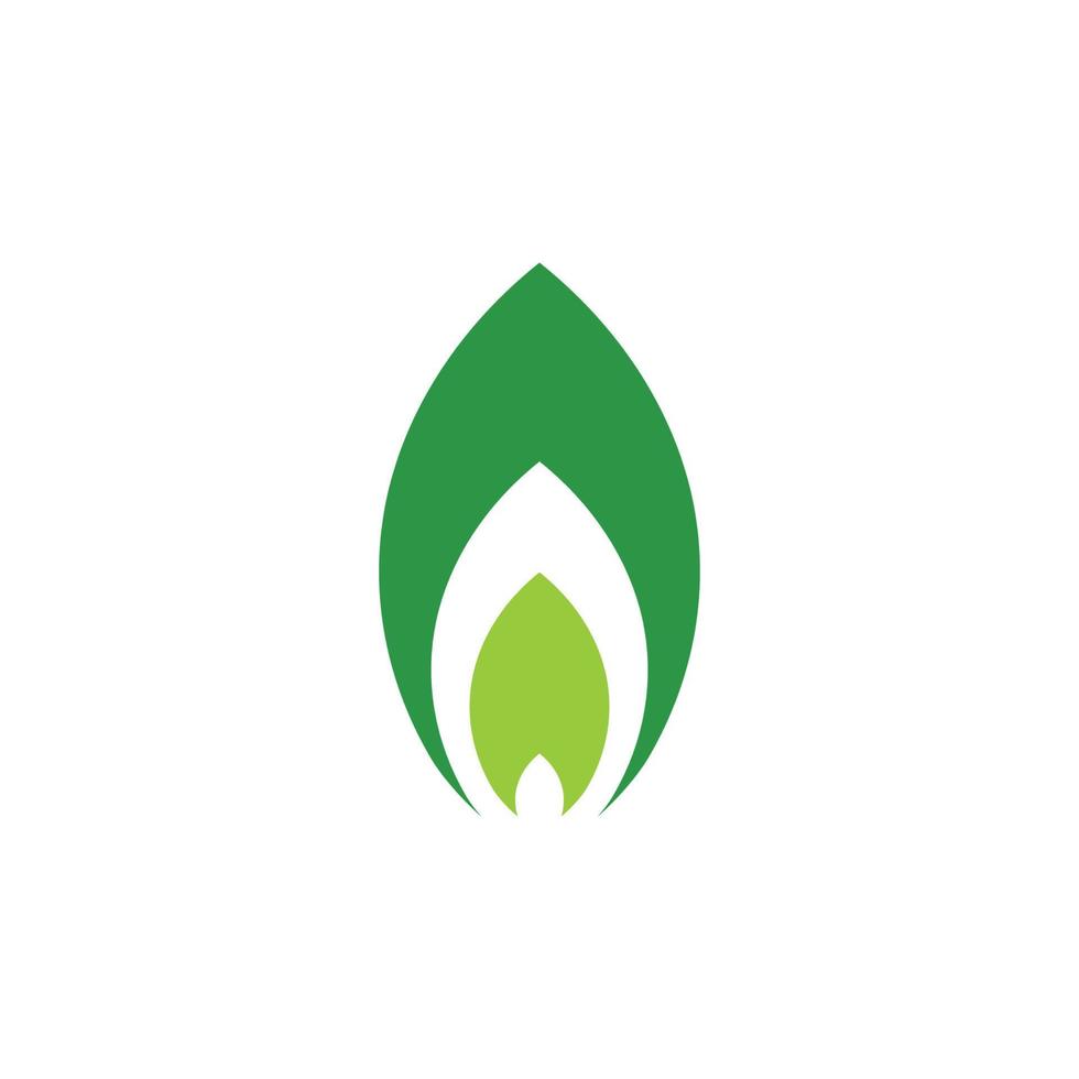 Logos of green Tree leaf ecology nature element vector