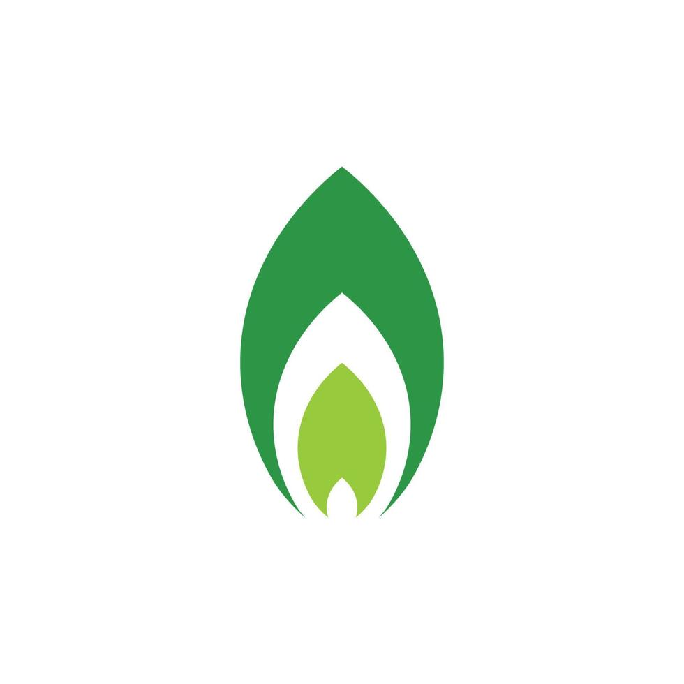 logotipos de vector de elemento de naturaleza de ecología de hoja de árbol verde