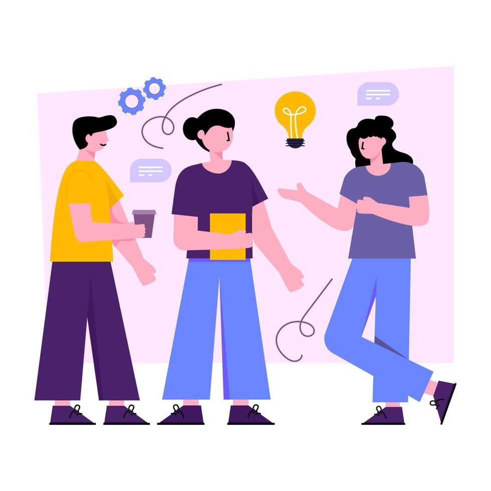 Premium download illustration of team discussion vector