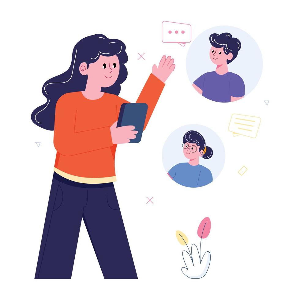 Pack of Teamwork Flat Illustrations vector