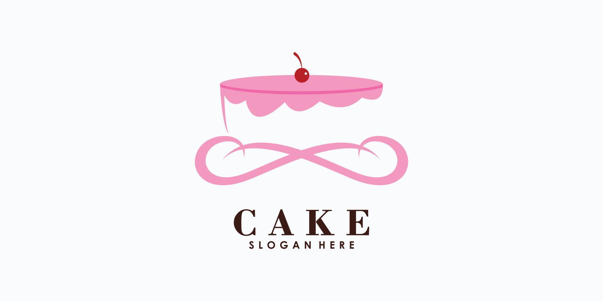 cake logo design vector with creative concept for your cake shop