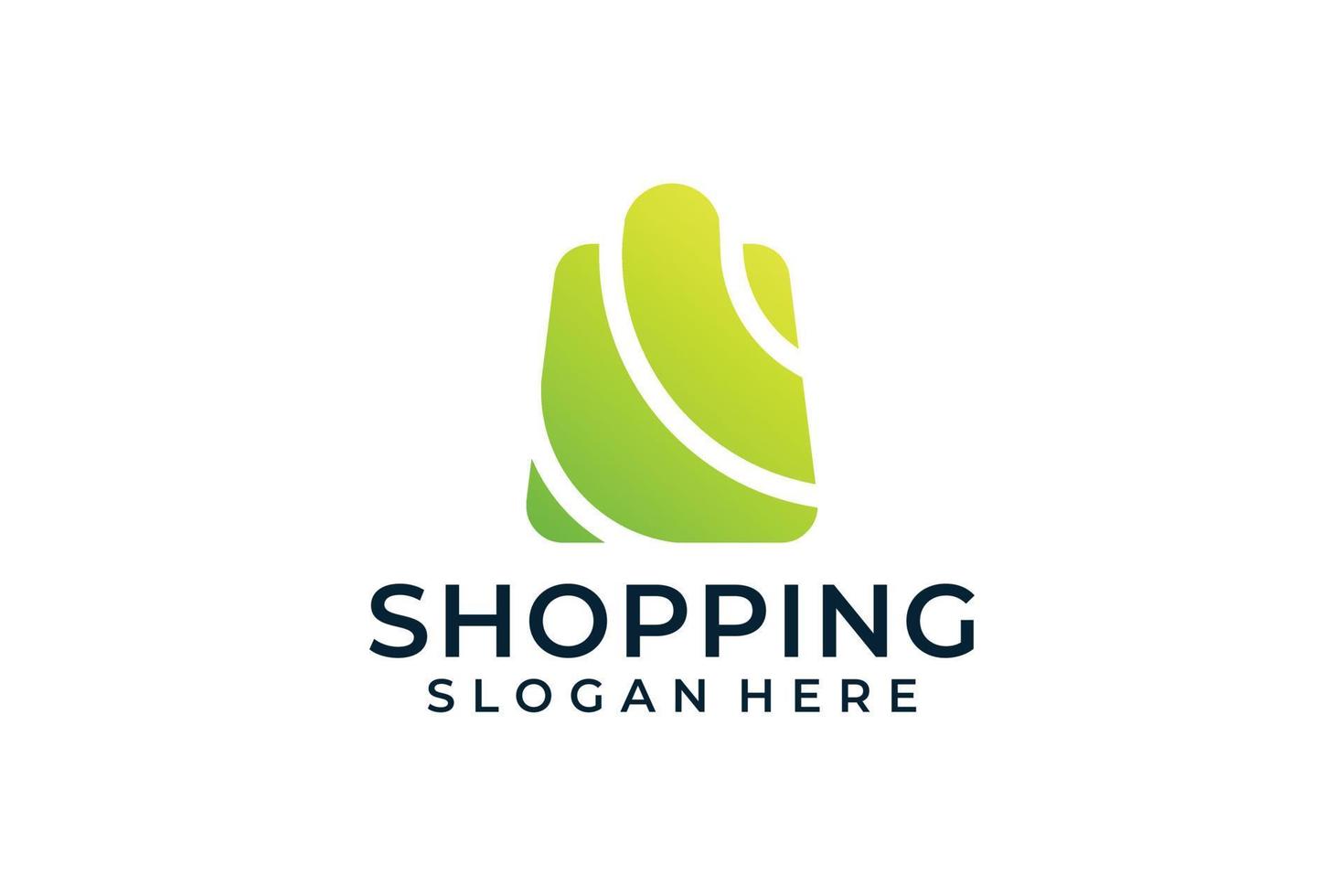 Shopping store retail bag logo vector design