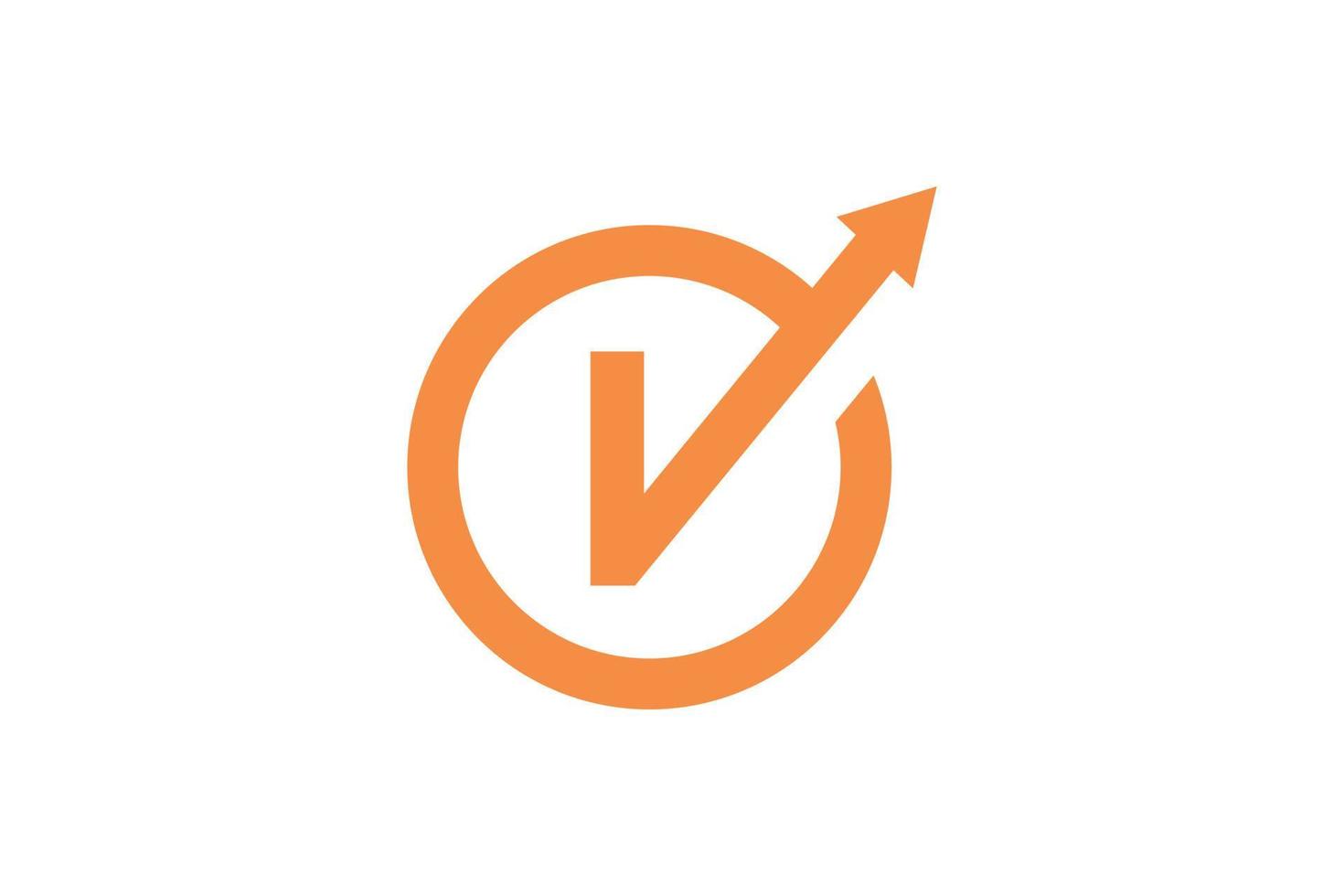Circle check logo design vector