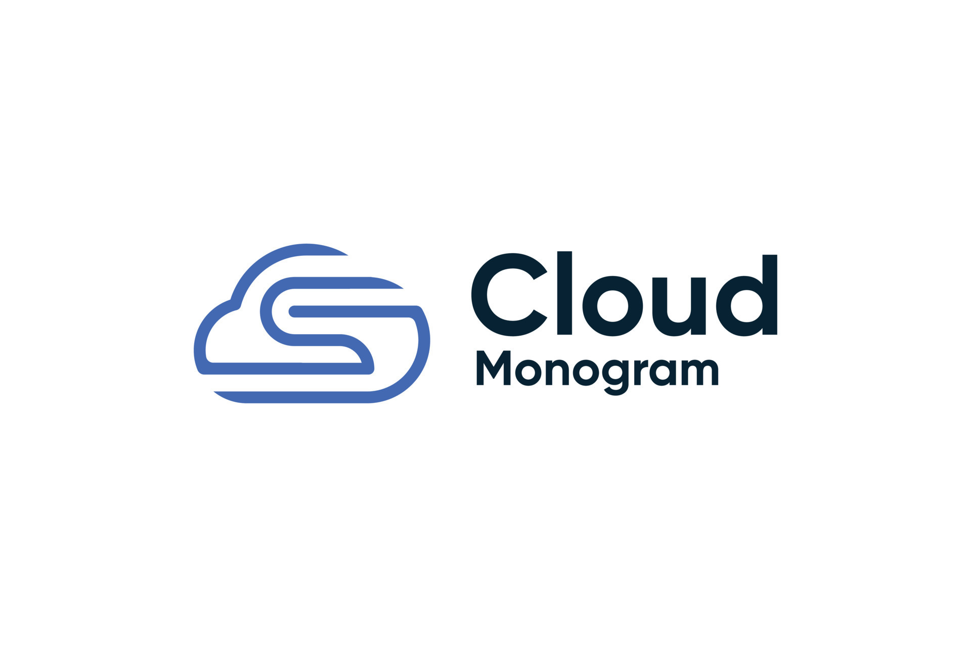 Blue shape cloud company logo vector 12761686 Vector Art at Vecteezy
