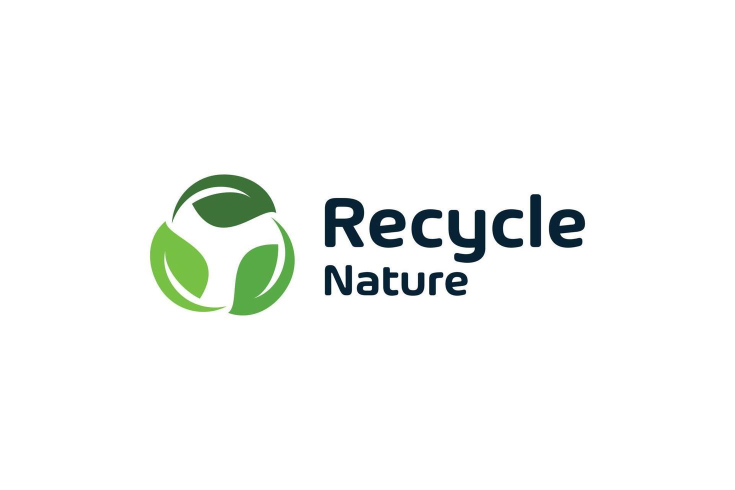 plantilla de diseño de logotipo verde ecológico de reciclaje vector