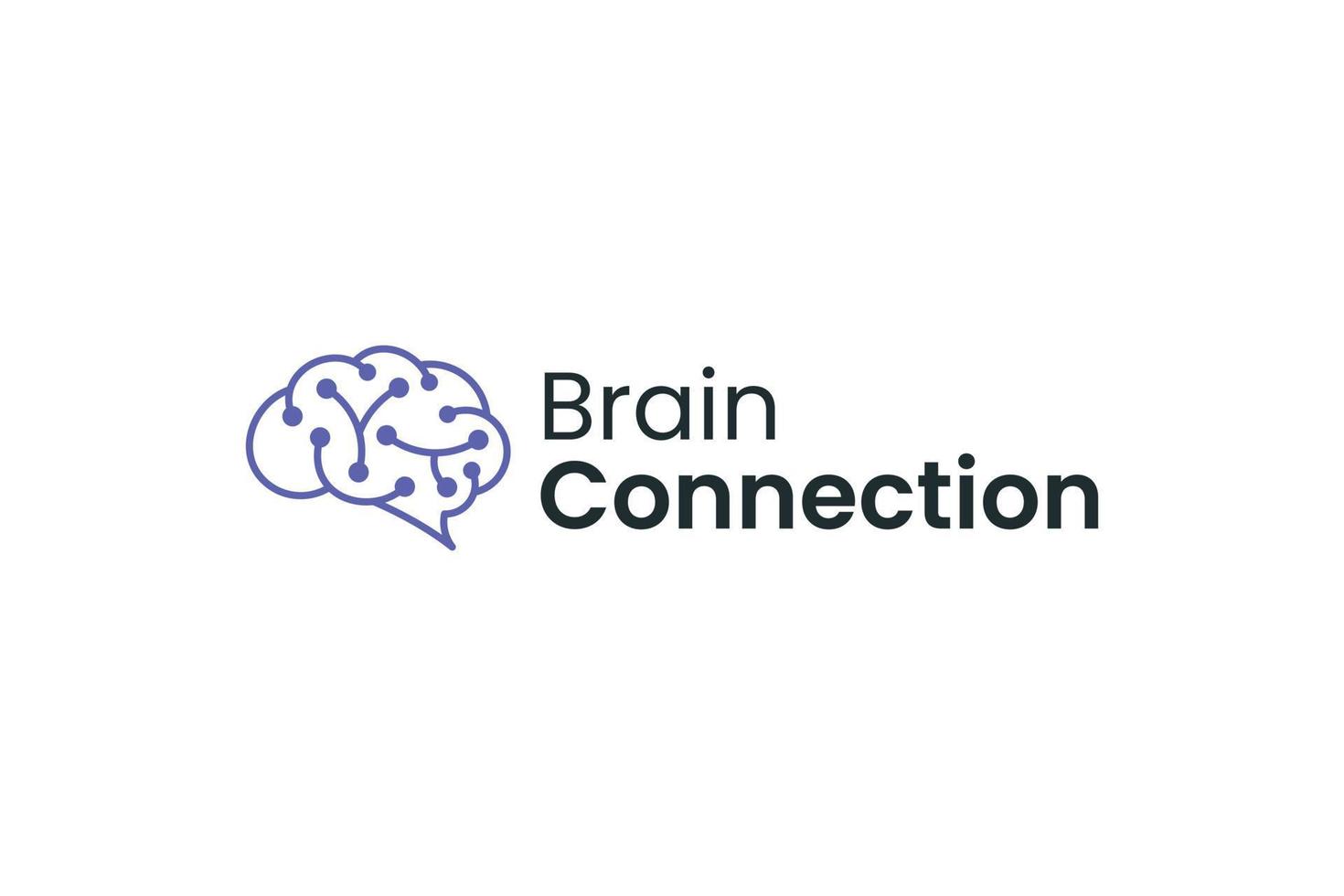 Brain connection smart idea logo vector design