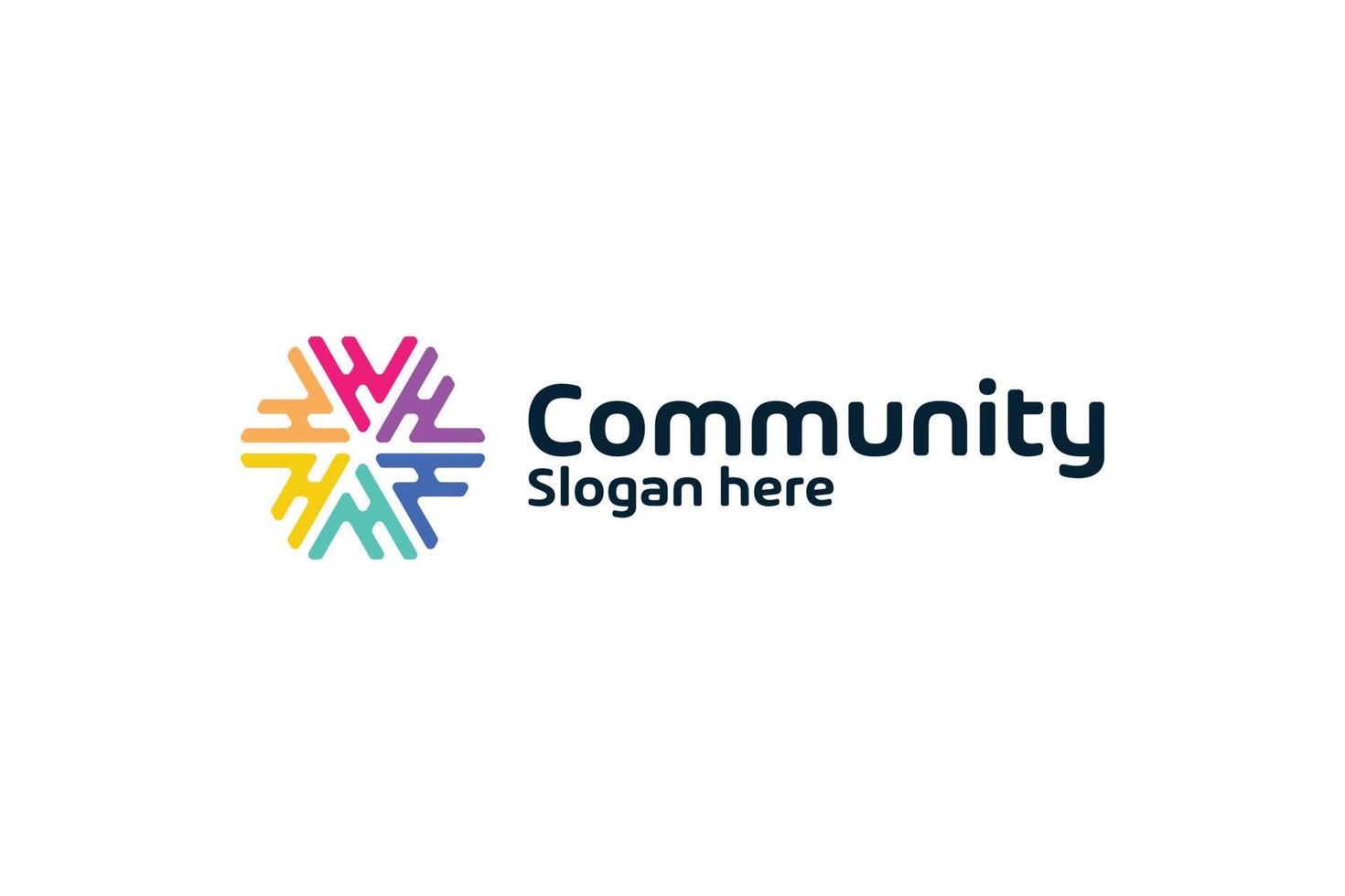 Friendly community team logo vector