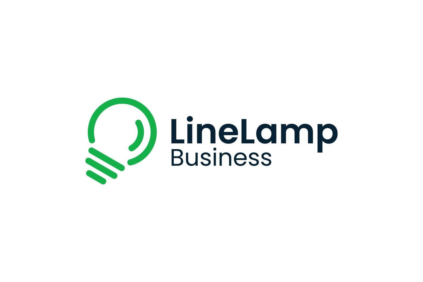 Business lamp creative line art logo design template vector