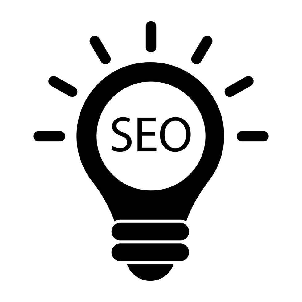 An icon design of seo idea vector