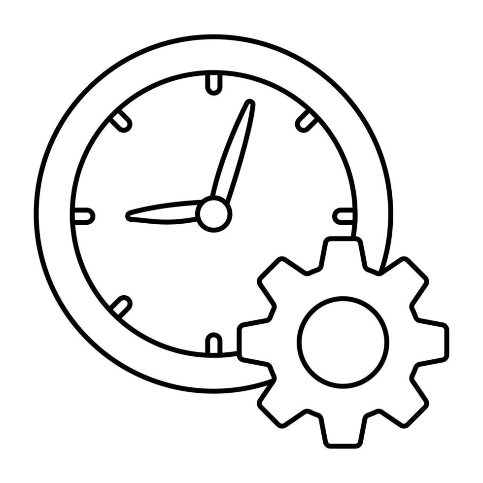 Trendy vector design of time management