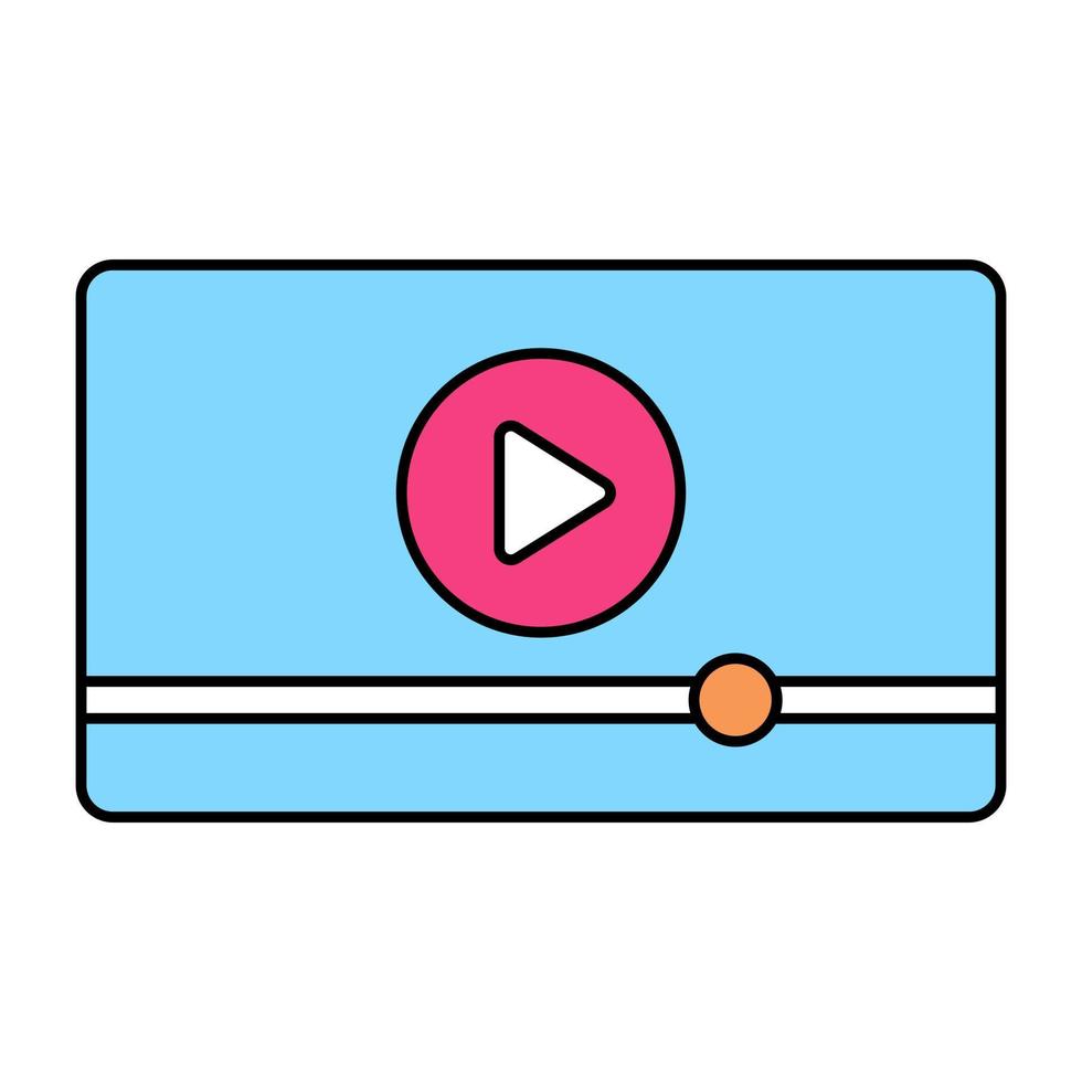 diseño vectorial de video en línea vector