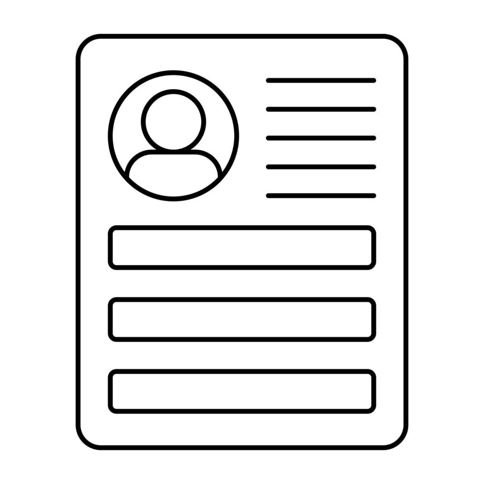 Modern design icon of cv vector