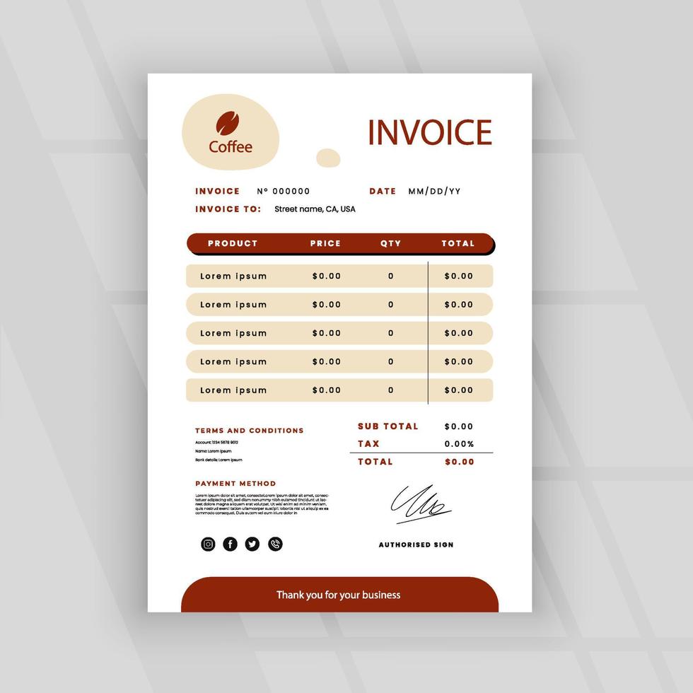 business-invoice-design-template-print-ready-invoice-template-for-your-business-12762033-vector-art-at-vecteezy for Free Printable Business Invoice Template Business Invoice Design Template. Print ready invoice template for your business 12762033 Vector Art at Vecteezy for Free Printable Business Invoice Template