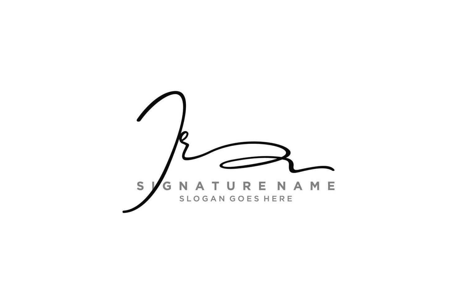 Initial IR Letter Signature Logo Template elegant design logo Sign Symbol template vector icon
