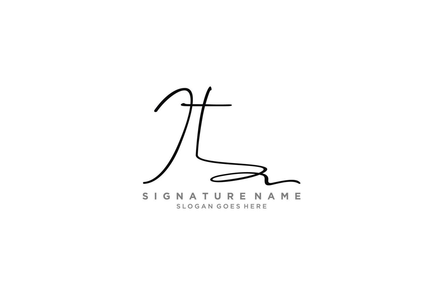 Initial IT Letter Signature Logo Template elegant design logo Sign Symbol template vector icon