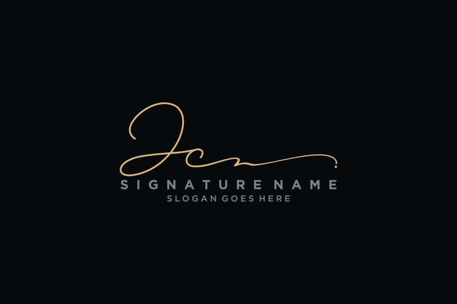 Initial JC Letter Signature Logo Template elegant design logo Sign Symbol template vector icon