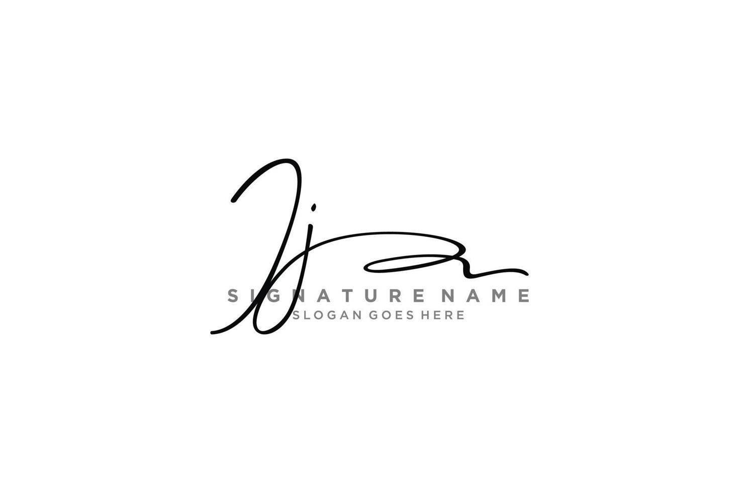 Initial IJ Letter Signature Logo Template elegant design logo Sign Symbol template vector icon