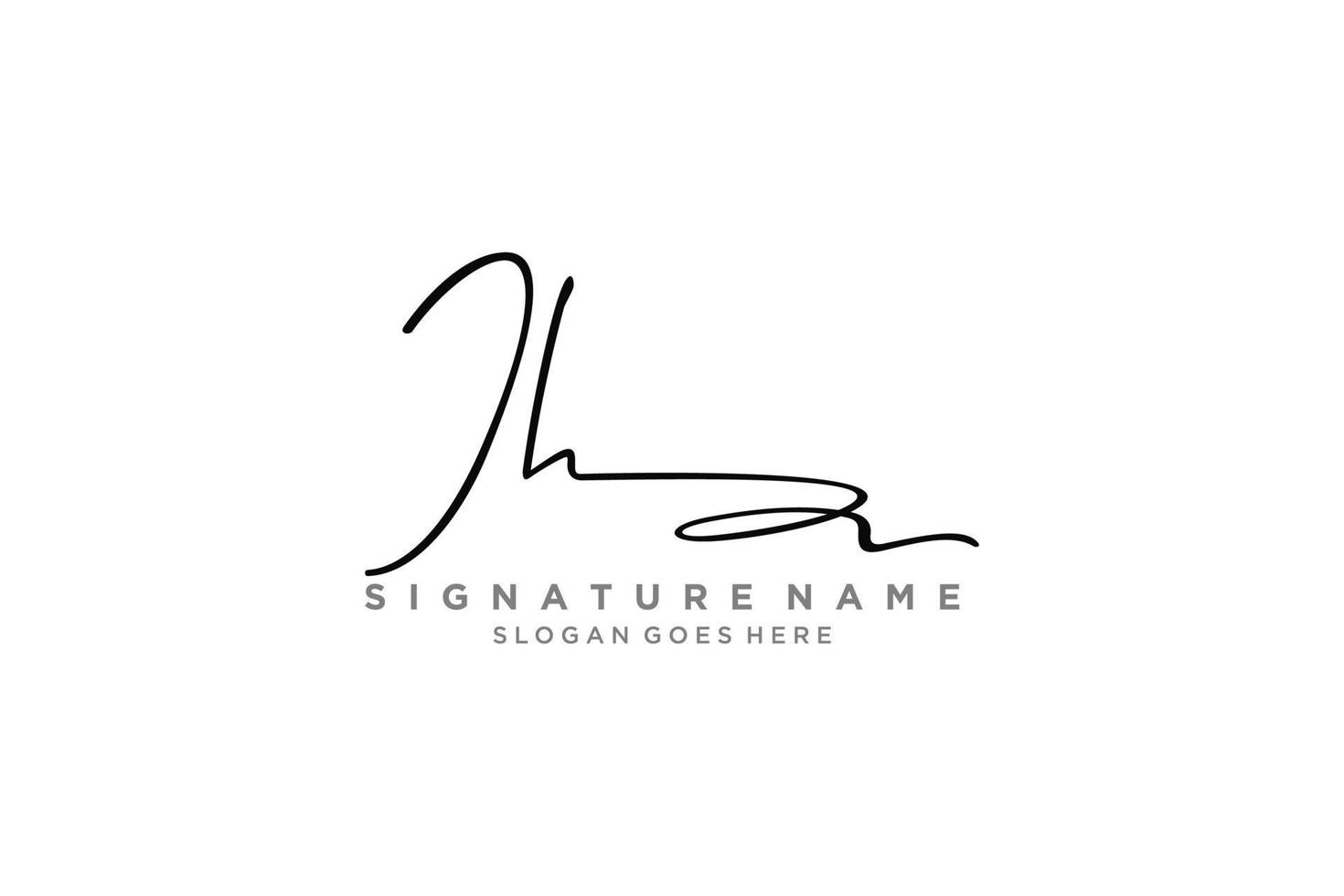 Initial IH Letter Signature Logo Template elegant design logo Sign Symbol template vector icon