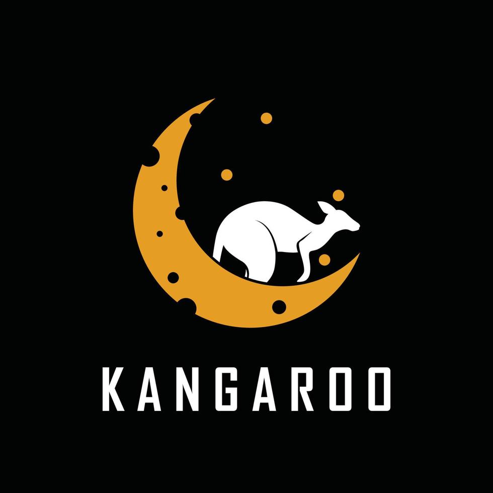 kangaroo logo vector with slogan template