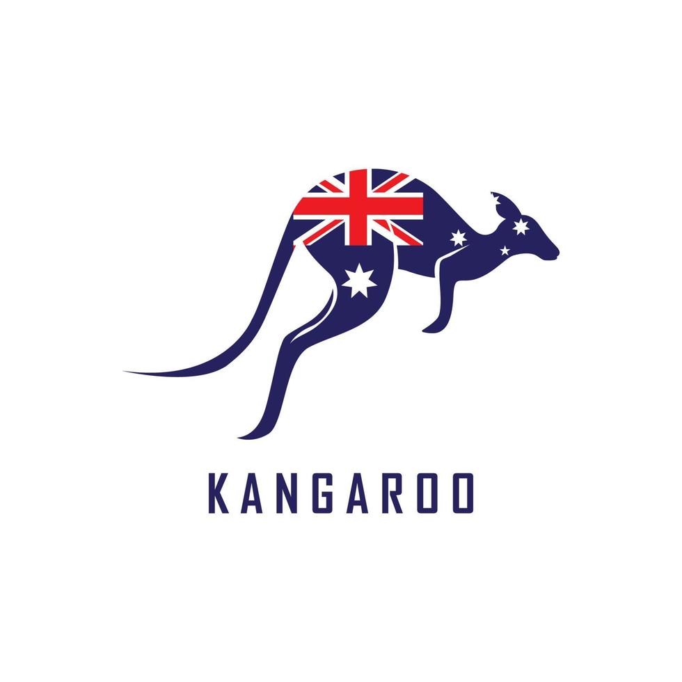 kangaroo logo vector with slogan template