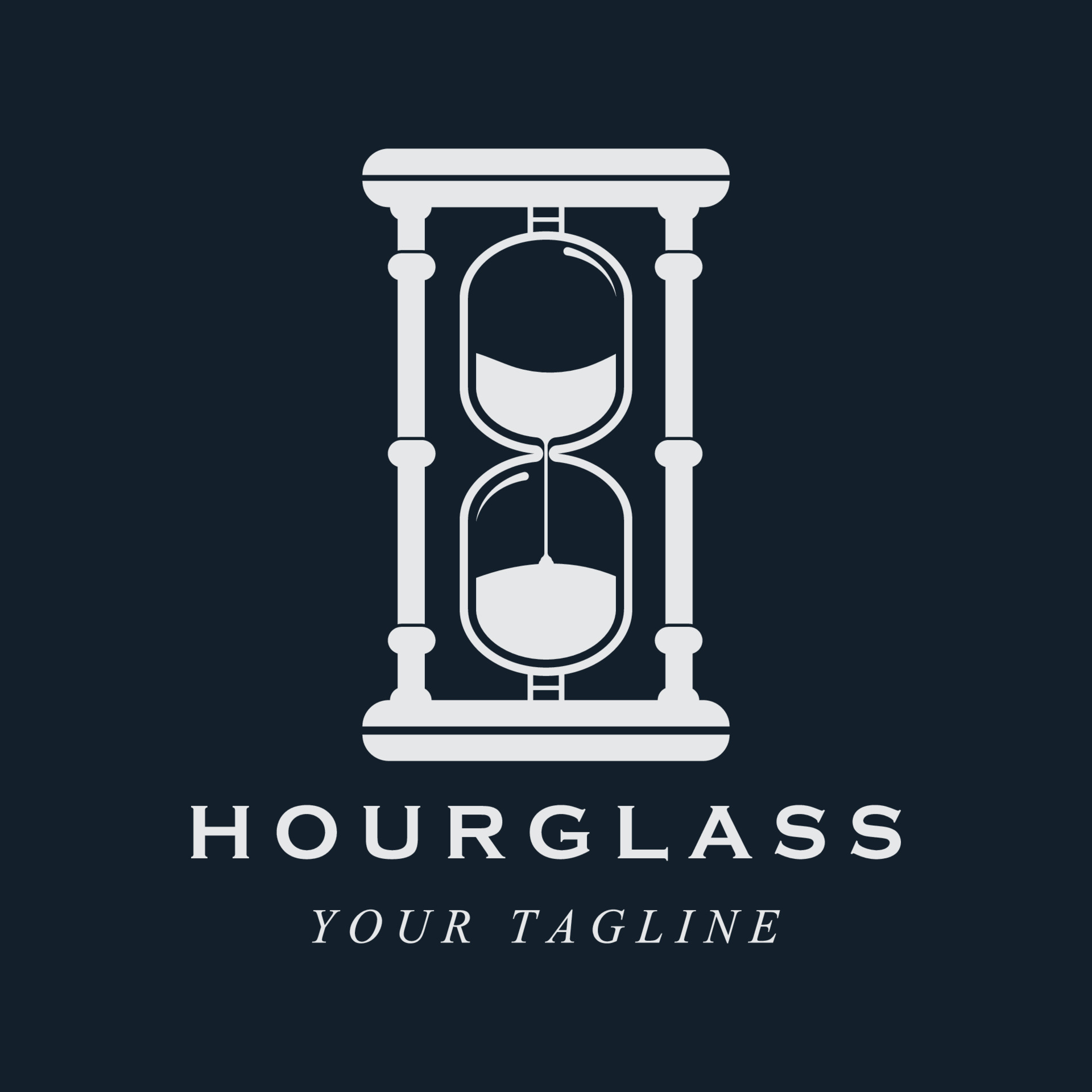 vintage hourglass logo vector with slogan template 12762710 Vector Art ...