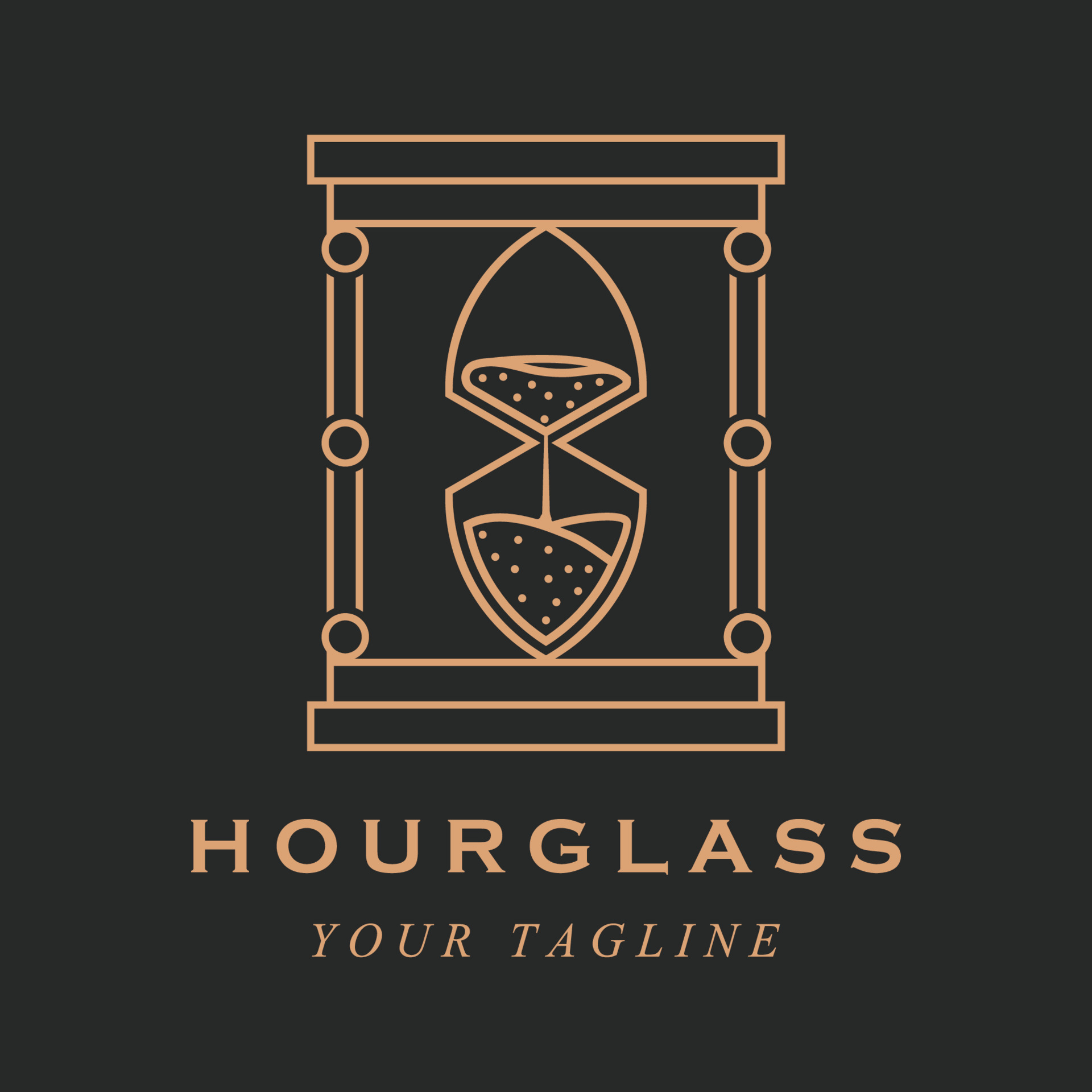 vintage hourglass logo vector with slogan template 12762712 Vector Art ...