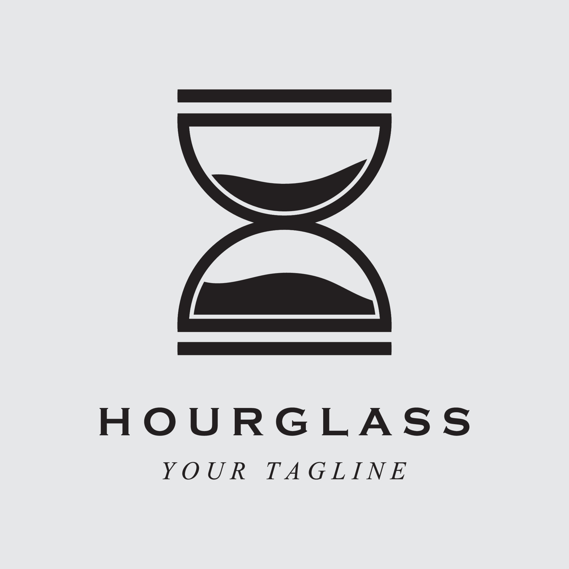 vintage hourglass logo vector with slogan template 12762719 Vector Art ...